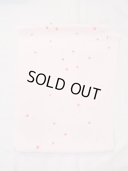 Photo1: N0624X Vintage Japanese Kimono  Pale Pink Cutting cloth Quadrangle Silk. (Grade B) (1)