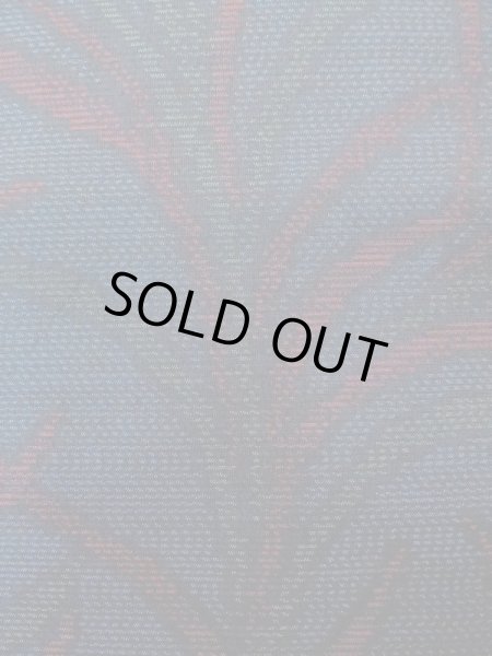 Photo4: N0625B Vintage Japanese Kimono   Indigo Blue Cutting cloth Leaf Silk. (Grade B) (4)