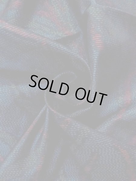 Photo11: N0625B Vintage Japanese Kimono   Indigo Blue Cutting cloth Leaf Silk. (Grade B) (11)