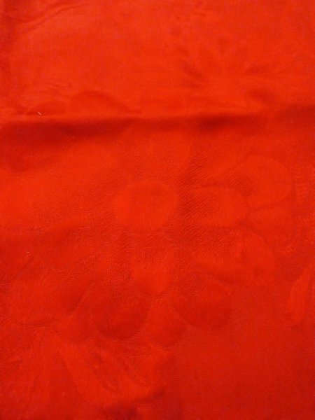 Photo10: N0629D Antique Japanese women   Red Kids/Girls / Silk.    (Grade C) (10)