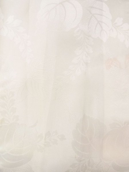 Photo3: N0629H Antique Japanese women   White Kids/Girls / Silk.  W/embroidary half collar.  (Grade C) (3)