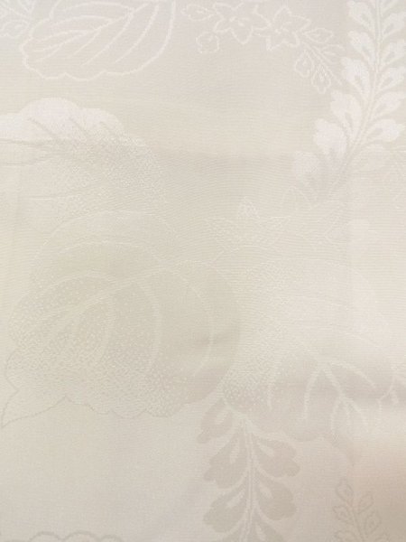 Photo5: N0629H Antique Japanese women   White Kids/Girls / Silk.  W/embroidary half collar.  (Grade C) (5)