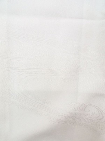 Photo7: N0629I Vintage Japanese women   White JUBAN undergarment / Synthetic.    (Grade C) (7)