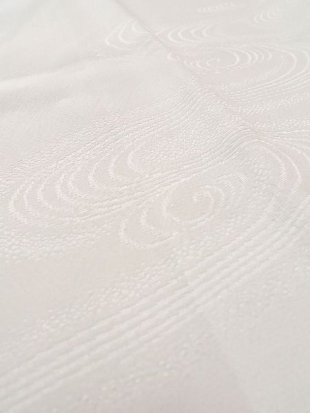 Photo10: N0629I Vintage Japanese women   White JUBAN undergarment / Synthetic.    (Grade C) (10)