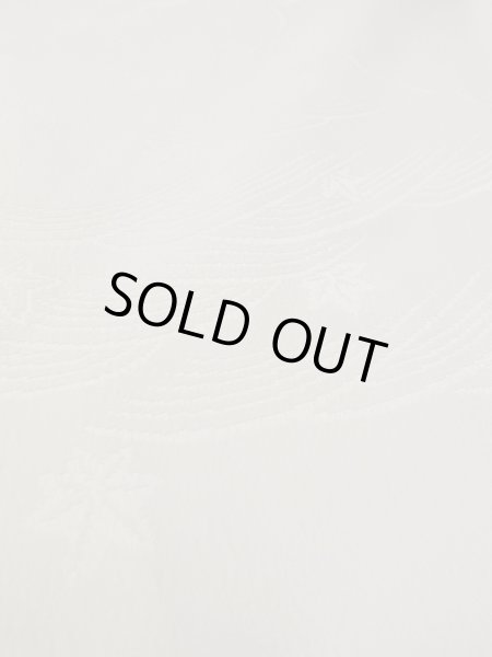 Photo9: N0629K Vintage Japanese women   Off White JUBAN undergarment / Silk.  Base woven pattern: Wave, Gap in a cloud, Greek key fret, Lozenges, Dapple pattern  (Grade B) (9)