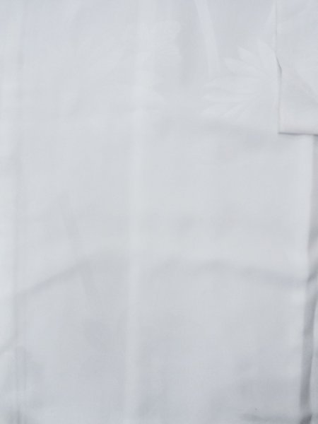 Photo4: N0629L Vintage Japanese women   White JUBAN undergarment / Synthetic.    (Grade B) (4)