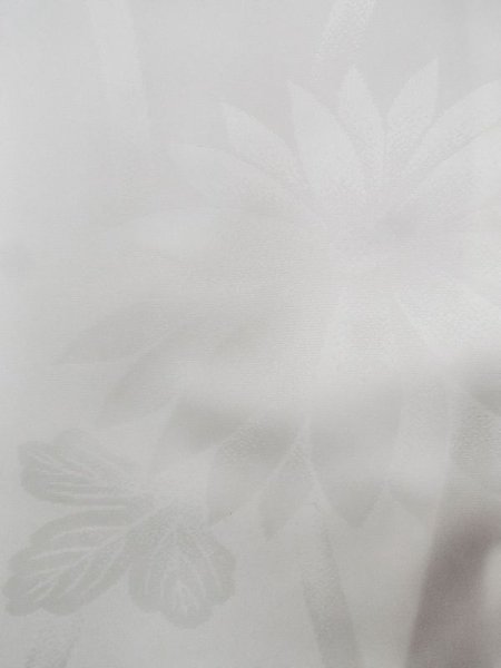 Photo7: N0629L Vintage Japanese women   White JUBAN undergarment / Synthetic.    (Grade B) (7)