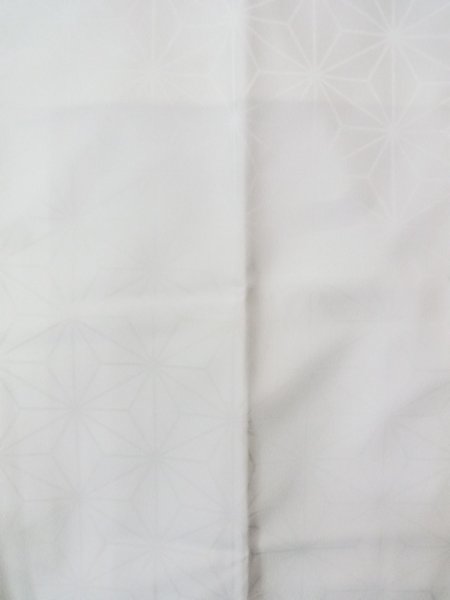 Photo4: N0629M Vintage Japanese women   White JUBAN undergarment / Synthetic.    (Grade B) (4)