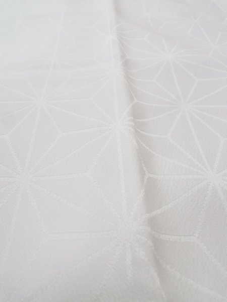 Photo10: N0629M Vintage Japanese women   White JUBAN undergarment / Synthetic.    (Grade B) (10)