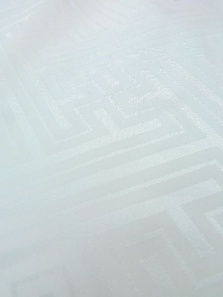 Photo8: N0629O Vintage Japanese women  Pale Light Blue JUBAN undergarment / Synthetic.    (Grade B) (8)
