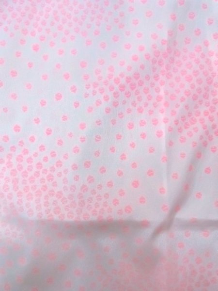 Photo4: N0629P Vintage Japanese women   White JUBAN undergarment / Synthetic.  W/embroidary half collar. Pattern: Bell  (Grade B) (4)