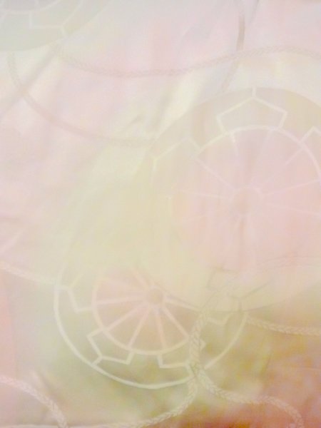 Photo3: N0629S Vintage Japanese women  Pale Pink JUBAN undergarment / Silk.    (Grade C) (3)