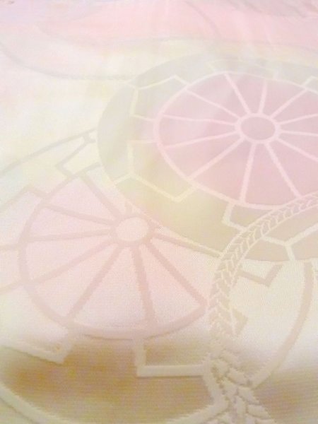 Photo8: N0629S Vintage Japanese women  Pale Pink JUBAN undergarment / Silk.    (Grade C) (8)