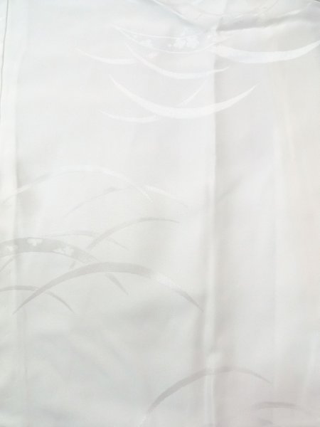 Photo3: N0629X Vintage Japanese women   White JUBAN undergarment / Synthetic.    (Grade B) (3)