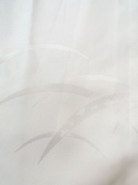 Photo7: N0629X Vintage Japanese women   White JUBAN undergarment / Synthetic.    (Grade B) (7)