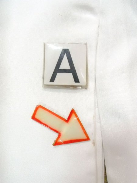 Photo14: N0629X Vintage Japanese women   White JUBAN undergarment / Synthetic.    (Grade B) (14)