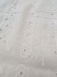 Photo8: N0630A Vintage Japanese women   Ivory JUBAN undergarment / Cotton. Flower,   (Grade B) (8)