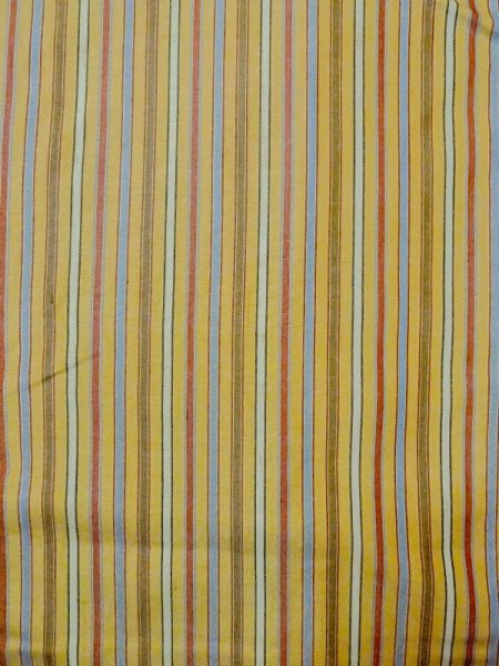 Photo3: N0717B Vintage Japanese women   Beige HAORI short jacket / Silk. Stripes   (Grade C) (3)