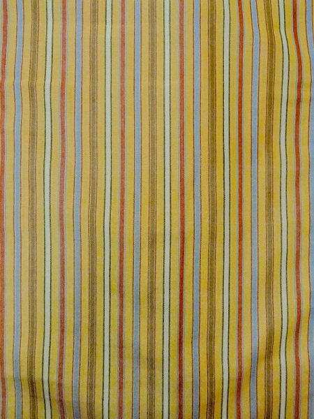 Photo4: N0717B Vintage Japanese women   Beige HAORI short jacket / Silk. Stripes   (Grade C) (4)