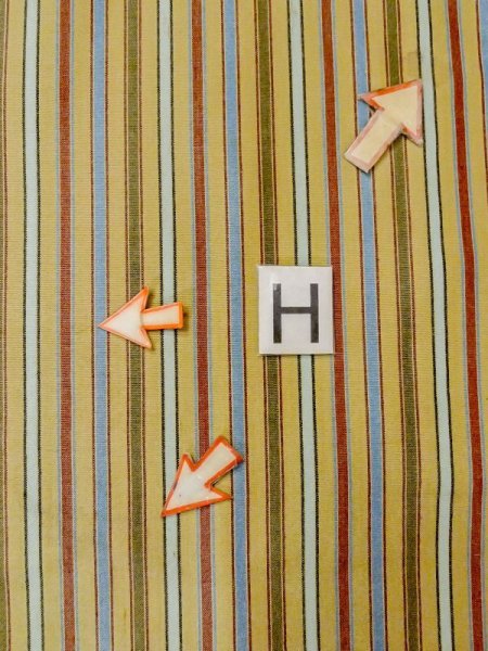 Photo21: N0717B Vintage Japanese women   Beige HAORI short jacket / Silk. Stripes   (Grade C) (21)