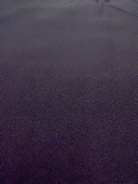 Photo7: N0717L Vintage Japanese women   Black MONTSUKI crests / Silk.    (Grade B) (7)