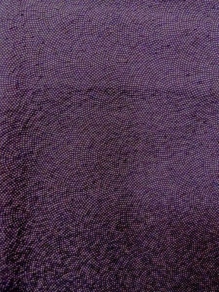 Photo7: Mint N0717T Used Japanese women  Dark Purple EDO KOMON pattern dyed / Silk.  shark skin like pattern  (Grade A) (7)
