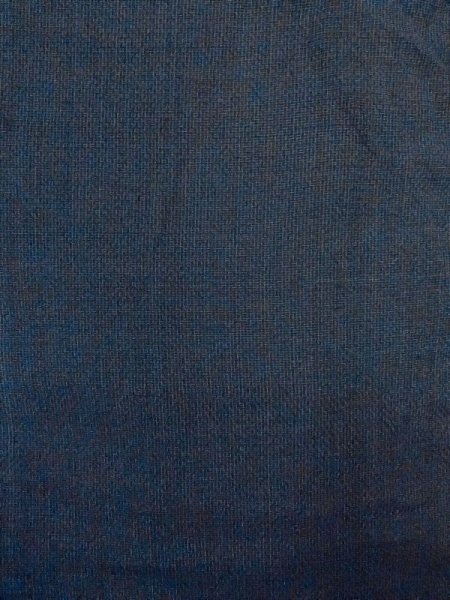 Photo3: N0717W Vintage Japanese  Bluish Black Men's Kimono / Silk. Plaid Checks   (Grade D) (3)