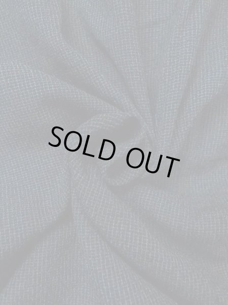 Photo12: N0717W Vintage Japanese  Bluish Black Men's Kimono / Silk. Plaid Checks   (Grade D) (12)