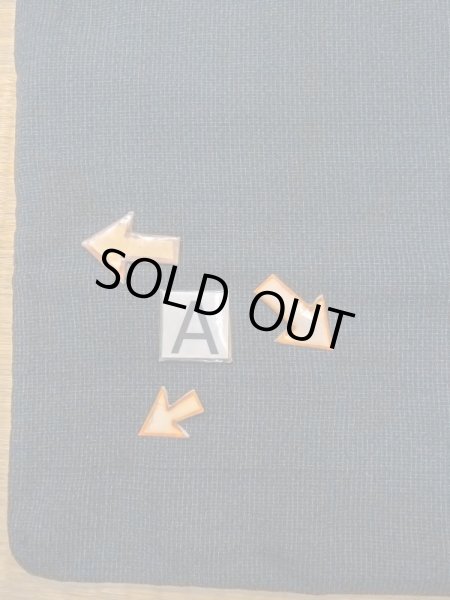 Photo14: N0717W Vintage Japanese  Bluish Black Men's Kimono / Silk. Plaid Checks   (Grade D) (14)