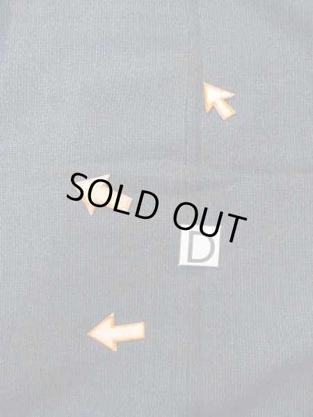 Photo17: N0717W Vintage Japanese  Bluish Black Men's Kimono / Silk. Plaid Checks   (Grade D) (17)