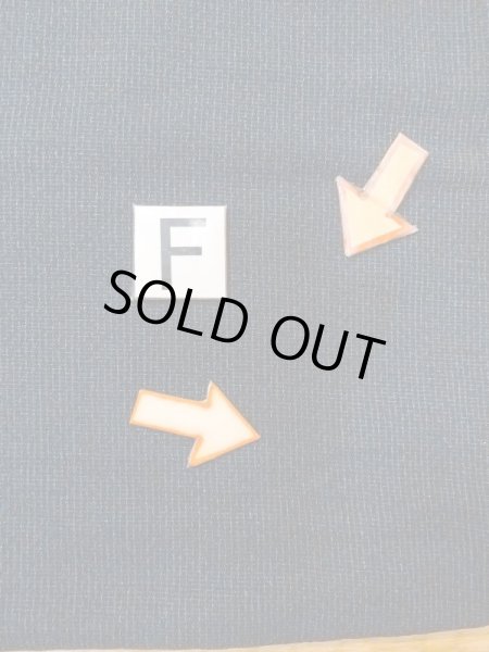 Photo19: N0717W Vintage Japanese  Bluish Black Men's Kimono / Silk. Plaid Checks   (Grade D) (19)