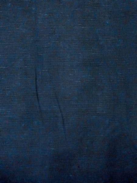 Photo3: N0717Z Vintage Japanese  Bluish Black Men's Kimono / Silk. Stripes   (Grade B) (3)