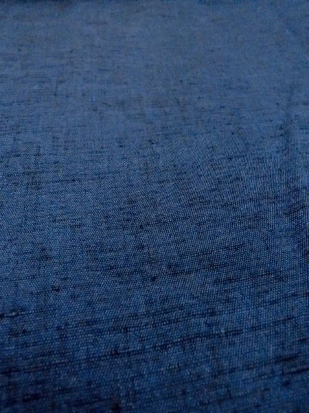 Photo10: N0718B Vintage Japanese  Dark Blue Men's Kimono / Silk. Stripes   (Grade B) (10)