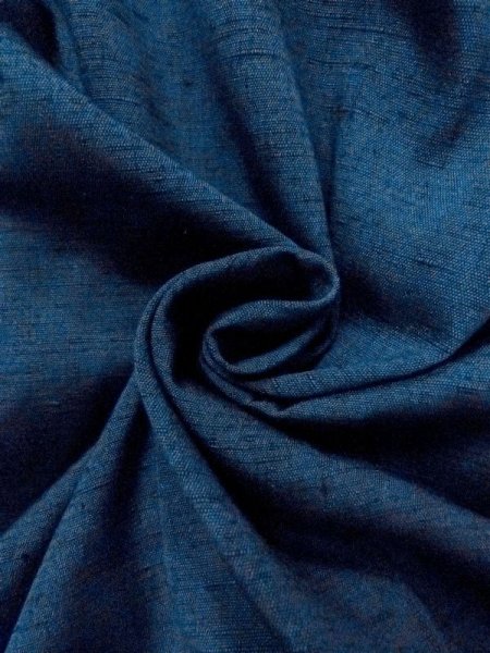 Photo12: N0718B Vintage Japanese  Dark Blue Men's Kimono / Silk. Stripes   (Grade B) (12)