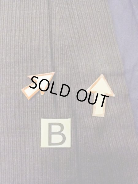 Photo15: N0718C Vintage Japanese   Brown Men's Kimono / Silk. Stripes   (Grade B) (15)