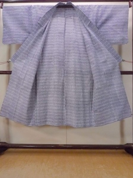 Photo2: N0731B Vintage Japanese kimono   Indigo Blue Men's Yukata for Men / Cotton. Quadrangle,   (Grade C) (2)