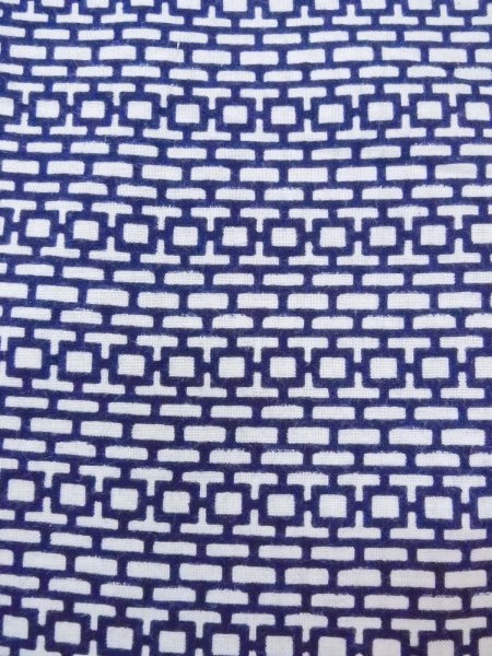 Photo6: N0731B Vintage Japanese kimono   Indigo Blue Men's Yukata for Men / Cotton. Quadrangle,   (Grade C) (6)