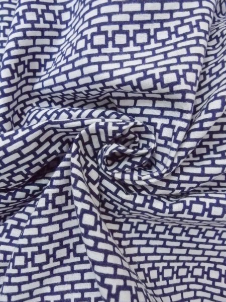 Photo11: N0731B Vintage Japanese kimono   Indigo Blue Men's Yukata for Men / Cotton. Quadrangle,   (Grade C) (11)