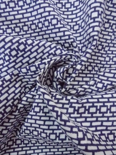 Photo12: N0731B Vintage Japanese kimono   Indigo Blue Men's Yukata for Men / Cotton. Quadrangle,   (Grade C) (12)