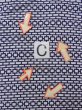 Photo16: N0731B Vintage Japanese kimono   Indigo Blue Men's Yukata for Men / Cotton. Quadrangle,   (Grade C) (16)