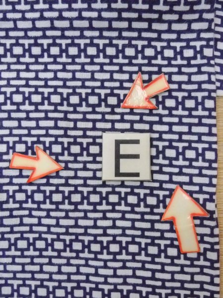 Photo18: N0731B Vintage Japanese kimono   Indigo Blue Men's Yukata for Men / Cotton. Quadrangle,   (Grade C) (18)