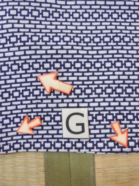 Photo20: N0731B Vintage Japanese kimono   Indigo Blue Men's Yukata for Men / Cotton. Quadrangle,   (Grade C) (20)