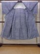 Photo2: N0731C Vintage Japanese kimono   Gray Men's Yukata for Men / Cotton. Lozenges,   (Grade C) (2)