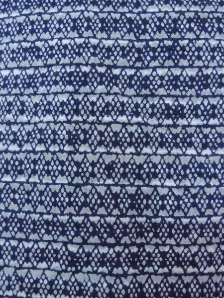 Photo6: N0731C Vintage Japanese kimono   Gray Men's Yukata for Men / Cotton. Lozenges,   (Grade C) (6)