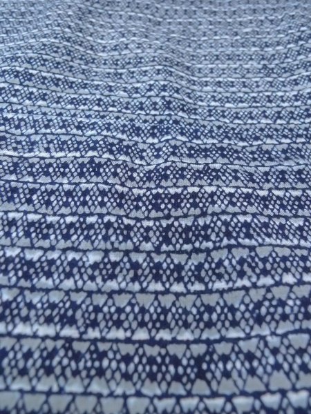 Photo9: N0731C Vintage Japanese kimono   Gray Men's Yukata for Men / Cotton. Lozenges,   (Grade C) (9)