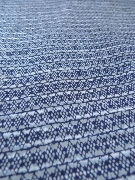 Photo10: N0731C Vintage Japanese kimono   Gray Men's Yukata for Men / Cotton. Lozenges,   (Grade C) (10)