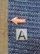 Photo14: N0731C Vintage Japanese kimono   Gray Men's Yukata for Men / Cotton. Lozenges,   (Grade C) (14)