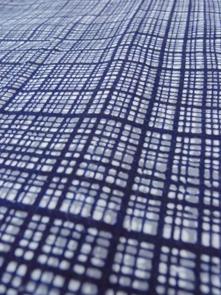 Photo8: N0731D Vintage Japanese kimono   Gray Men's Yukata for Men / Cotton. Plaid Checks   (Grade C) (8)