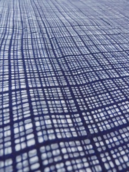 Photo10: N0731D Vintage Japanese kimono   Gray Men's Yukata for Men / Cotton. Plaid Checks   (Grade C) (10)