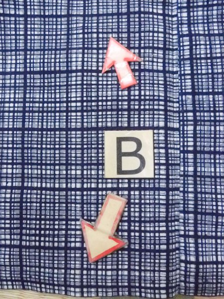 Photo15: N0731D Vintage Japanese kimono   Gray Men's Yukata for Men / Cotton. Plaid Checks   (Grade C) (15)